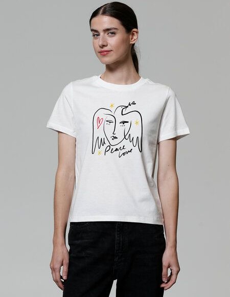 watapparel T-Shirt Frauen Peace Love