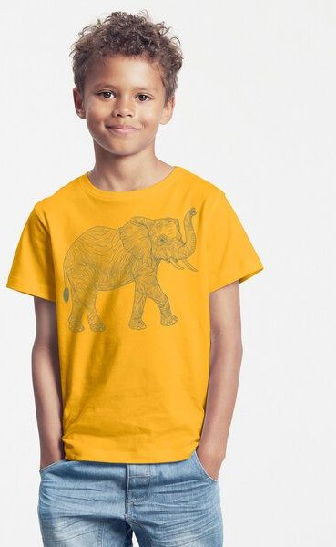 Peaces.bio - handbedruckte Biomode Bio-Kinder T-Shirt "Babyelefant"