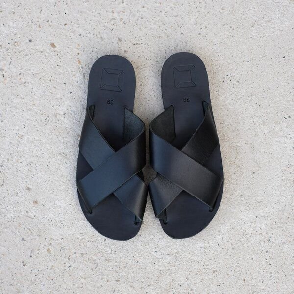 SORBAS '24 Leder Pantoletten Schwarz