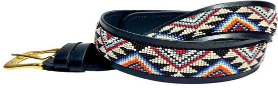 Zinj Design Massai Ledergürtel - Akan Kenia - Unisex