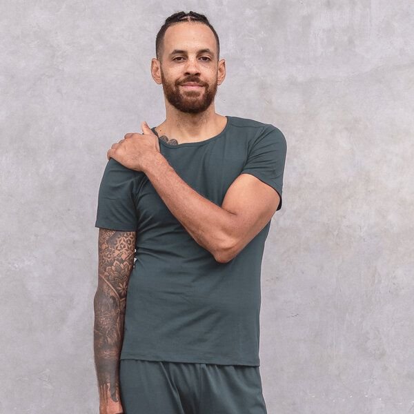 Jaya ROCKY UNI - Männer - körpernahes T-Shirt für Yoga aus Biobaumwolle