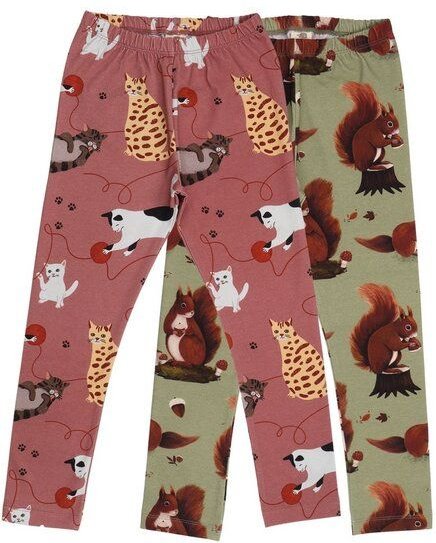 Kinder Leggings Multipack Playful Cats aus weicher Baumwolle von Walkiddy