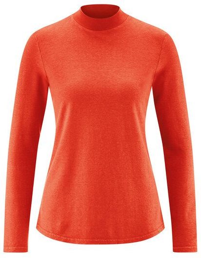 HempAge Damen Langarm-Shirt mit Stehkragen Hanf/Bio-Baumwolle
