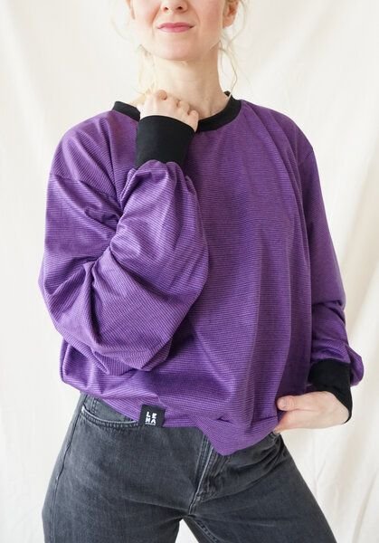Lena Schokolade Blouson Sweater lila