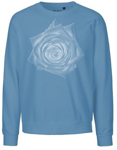 Peaces.bio - handbedruckte Biomode Bio Damen Sweatshirt Loose Fit Rose