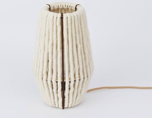 ALMUT von Wildheim Tischlampe aus 100 % Wolle vom Tiroler Stein- und Bergschaf