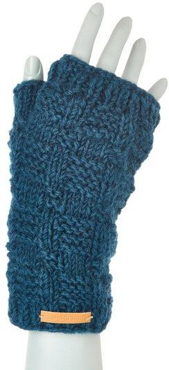 short'n'pietz Schurwollhandstulpen mit Schachbrettmuster, handgestrickt