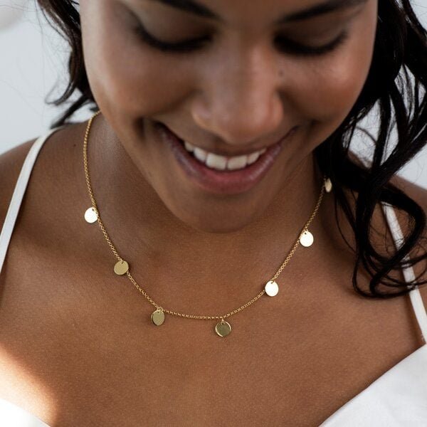 MOANINA Kette Glow Mini Coins - 925 Silber/18k Gold Vermeil