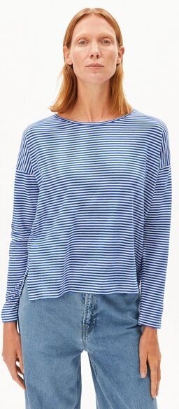Thumbnail - ARMEDANGELS XIANAA STRIPES Damen Longsleeve aus Bio-Baumwolle