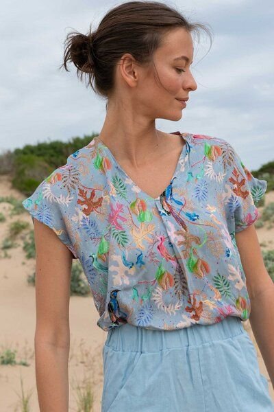 WiDDA berlin Bluse BEAT tropic Print aus ECOVERO®