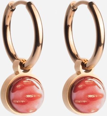 ALEXASCHA Roségold Creolen mit Anhänger | Mix & Match