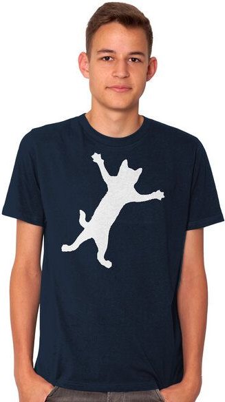 HANDGEDRUCKT "Klammerkatze" Männer T-Shirt