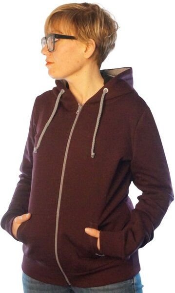 WASNI Frauen-Kapuzenjacke, made in Esslingen aus 100% Biobaumwolle