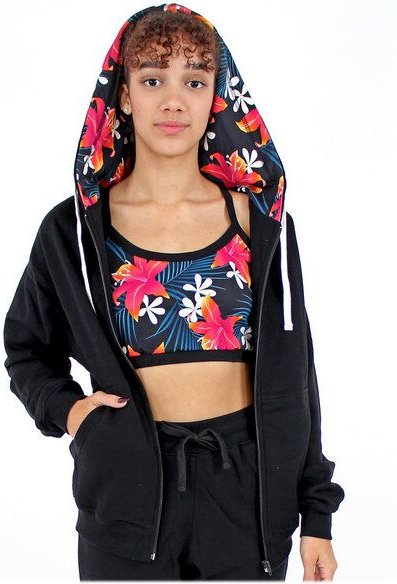 BAGHI Sweat Jacke organic schwarz GOTS