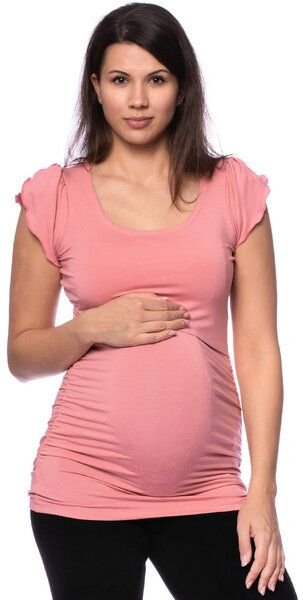 Milchshake 102 BASIC Umstands- und Stillshirt seitlich gerafft mit Schmetterlingsärmeln