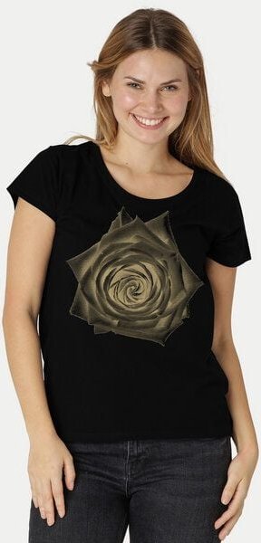 Peaces.bio - handbedruckte Biomode Bio-Damen-Loosefit-T-Shirt Rose