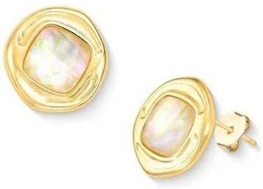 Purplee Store Ohrringe – Naturstein & organische Form / handgefertigt & mehrschichtig vergoldet (24K–18K–22K)