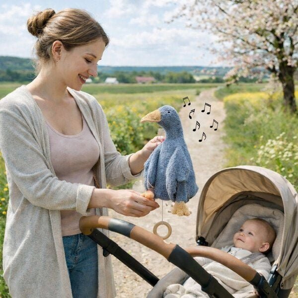 Efie Spieluhr Gans grau