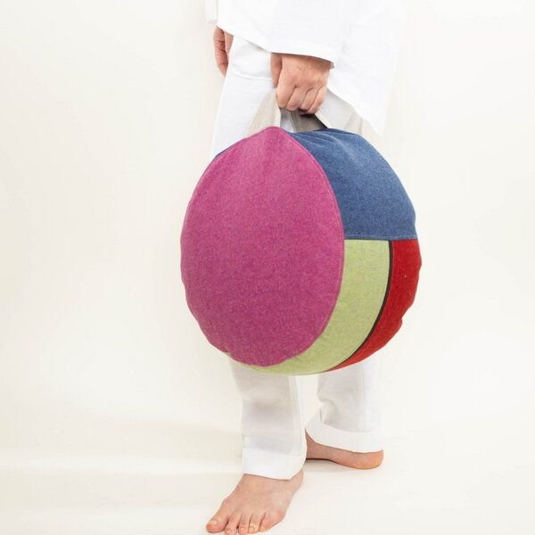 nahtur-design Yogakissen, Sitzkissen aus reiner Schurwolle mit Dinkelspelzfüllung