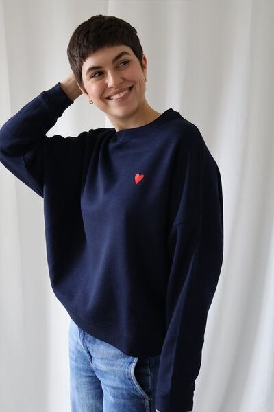 Kultgut Artdesign - Goodness Pulloversweater im Boxistyle / Red Heart