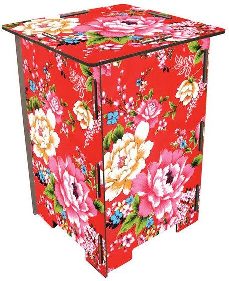 WERKHAUS Photohocker - bunte Blume