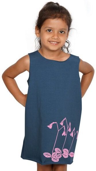 HANDGEDRUCKT "Moosglöckchen" Kinder Biokleidchen