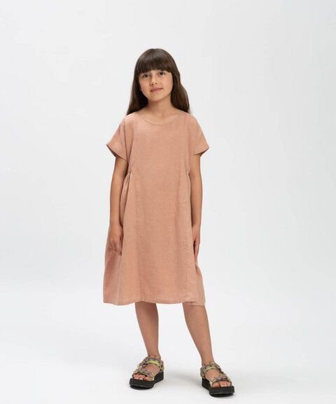 Matona Weites Leinenkleid für Kinder / Boxy Dress