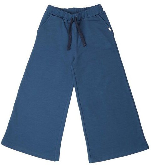 Walkiddy Navy Wide Leg Pants - GOTS-zertifizierte Bio-Baumwolle - Bequeme Kinderhose in leuchtendem Blau