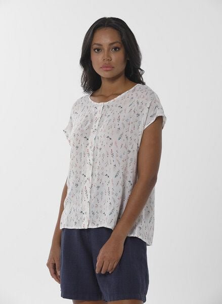 ORGANICATION Bluse aus Bio-Baumwolle und Bambus mit Blumenmuster