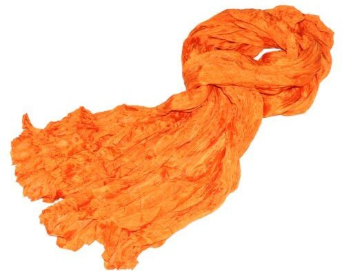 Schönes aus Indochina Seidenschal Crinkle einfarbig