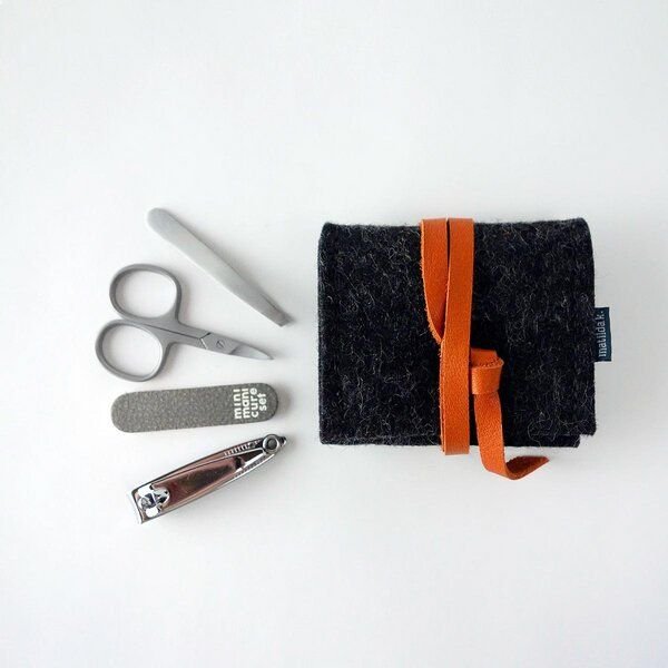 matilda k. manufaktur mini-maniküre-set 'jacob' aus Wollfilz anthrazit