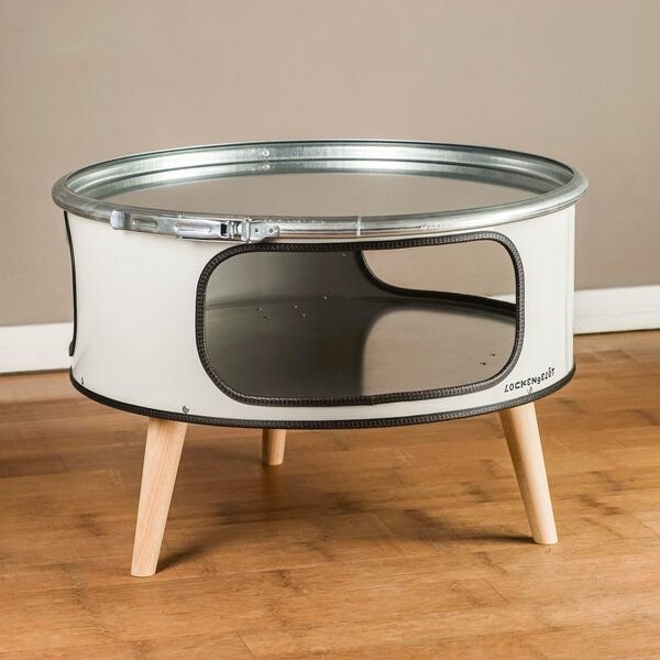 Lockengelöt Betty - Couchtisch aus einem Hamburger Ölfass