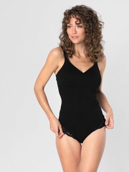 erlich textil Magdalena Body mit Spitze aus Bio-Baumwolle, made in Europe