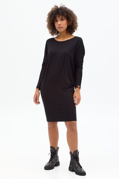 Kleid Twiggy – Weites Oberteil – Figurbetonter Rockteil an den Hüften – Boot-Ausschnitt – Viscose mit Elasthan – Fair pr...