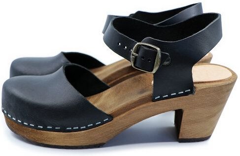 MAJKEN - schwedische Holz Clogs Sandale von me&myclogs - high mid heel