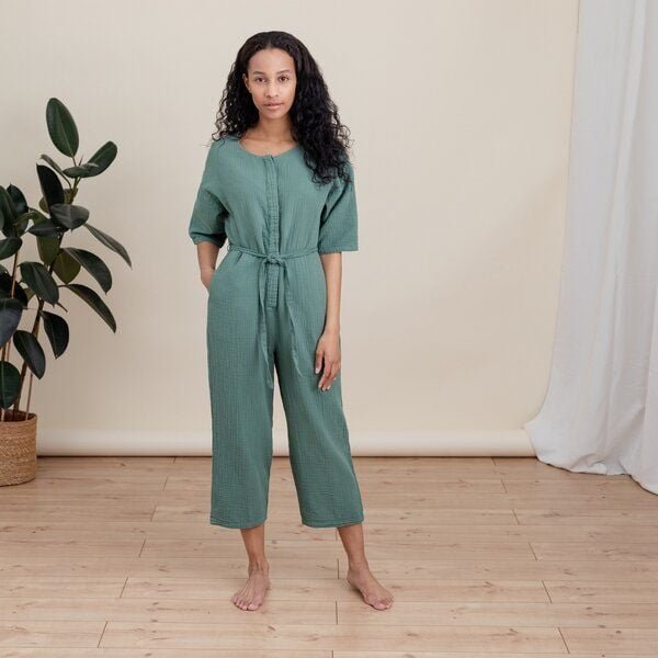 Thumbnail - NORDLICHT Damen Musselin Jumpsuit aus Bio-Baumwolle LINN