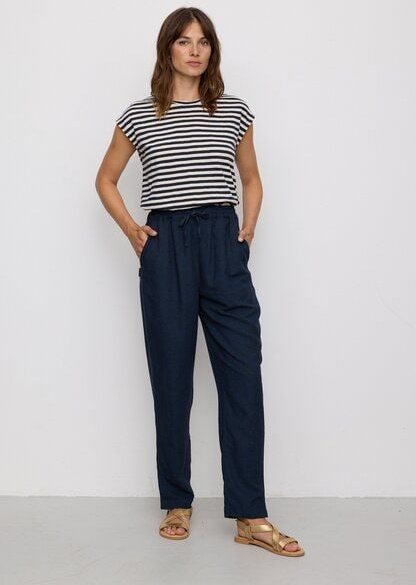 Damen Hose aus Leinen und LENZING ECOVERO Viskose Mix - MOONFLOWER - recolution