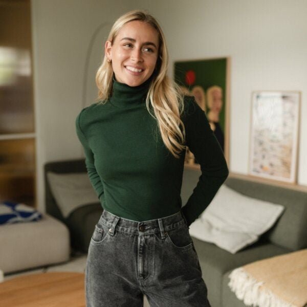 NORDLICHT Geripptes Rollkragenshirt Dana