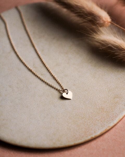 lille mus Kette 'Herz' 925 Silber / vergoldet