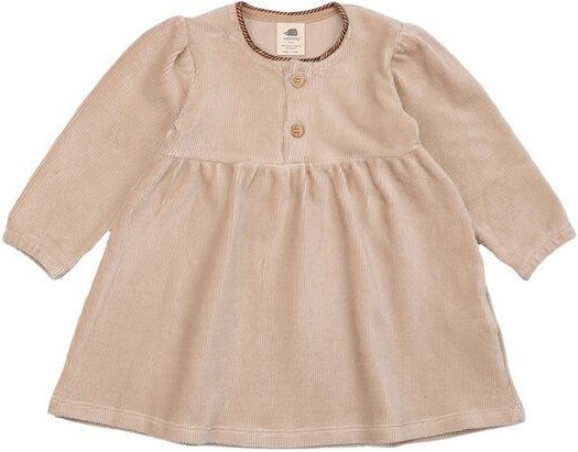 Langarmkleid Cord Beige Bio Baumwolle Walkiddy - Ökologisch, Nachhaltig, GOTS-zertifiziert, Umweltfreundlich, Allergiker...