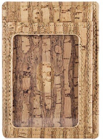 corkor Karten-Portemonnaie aus Kork mit Sichtfenster