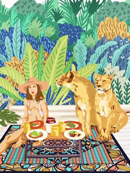 Photocircle Poster / Leinwandbild - Jungle Breakfast