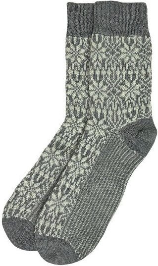 Hirsch Natur Erwachsene Norweger Sternenmuster Socke kbT Wolle