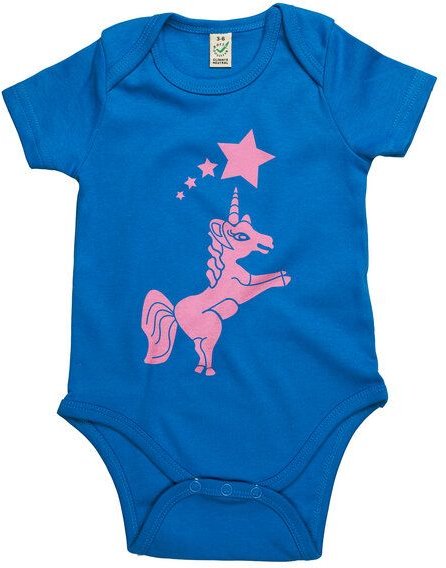 HANDGEDRUCKT "Einhorn" Baby Body