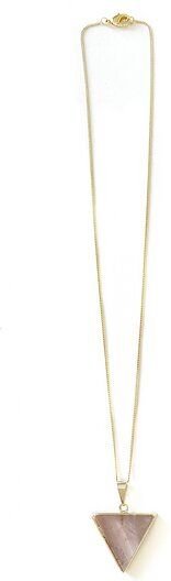 Crystal and Sage Rosenquarz Dreieck Halskette