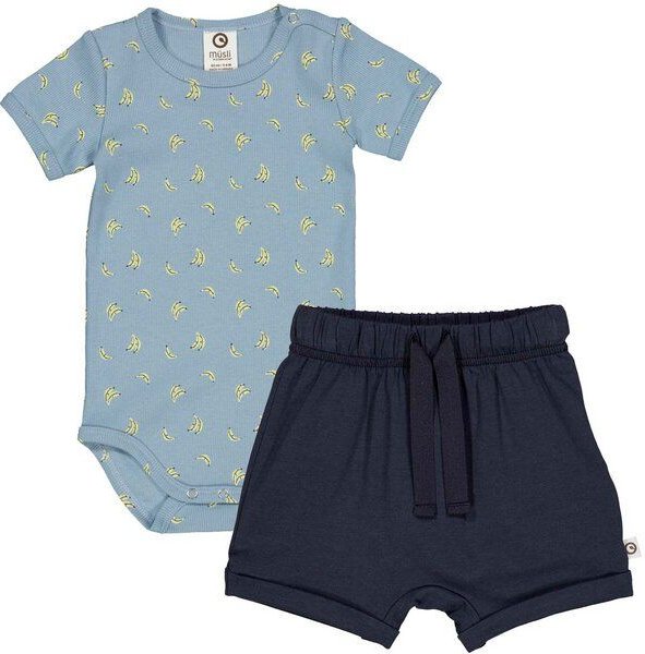 müsli Set aus Kurzarmbody und Shorts