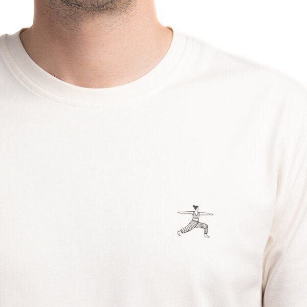 Natural Vibes T-Shirt Yoga Bio GOTS | Bio T-Shirt | Weißes T-Shirt (Naturweiß) | Herren T-Shirt