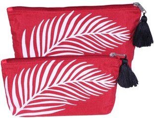 Schönes aus Indochina 2er-Set Kosmetiktaschen aus Upcycling-Baumwollstoffen