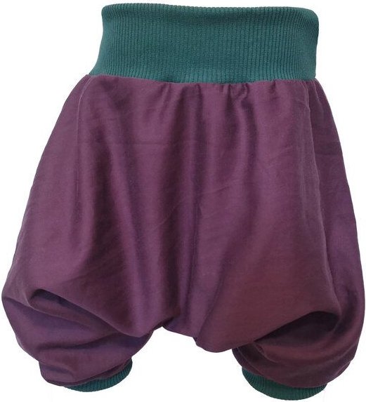 liebewicht kurze Pumphose Sommerhose lila aus Bio Satin