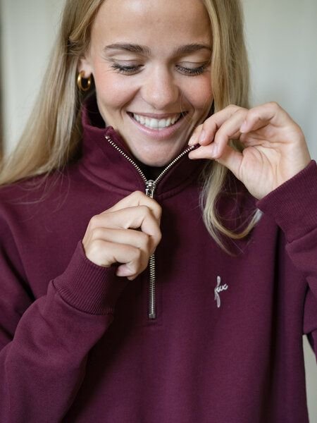 FUXBAU Frauen fux Half Zip Sweater